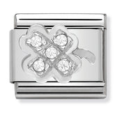 Nomination Composable Classic Link 330304/07 Clover with CZ in 925 Silver